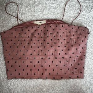 Super cute light pink floral tank top!